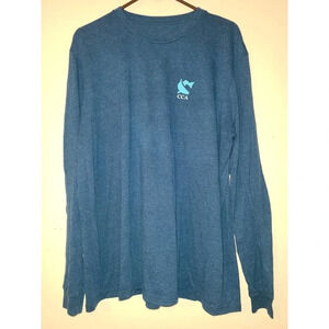T-Shirt Men Long Sleeve 2X CCA Coastal Conservation Assoc. Print Crew Neck (KKK)